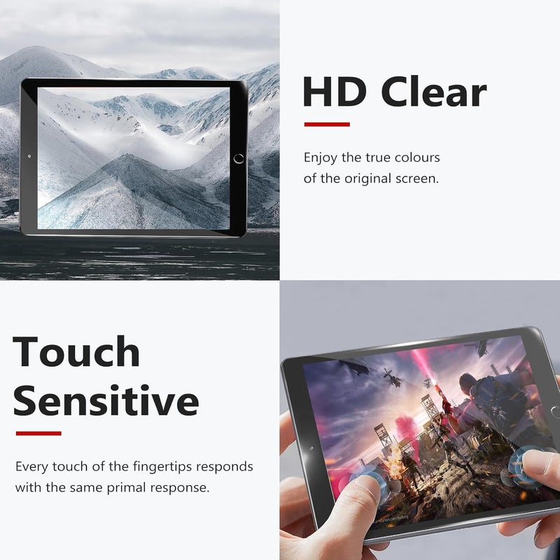 bersem Screen Protector Compatible with iPad 9th/8th/7th 10.2 Inch (2021&2020&2019 Models) Tempered Glass, Ultra Clear, Anti-Scratch, Case Friendly, EZ Kit, 1 Pack - Image 5